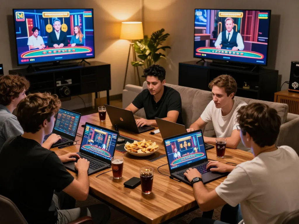Players engaging intensely in online gambling on dh88 platforms with live dealers and strategic gameplay.