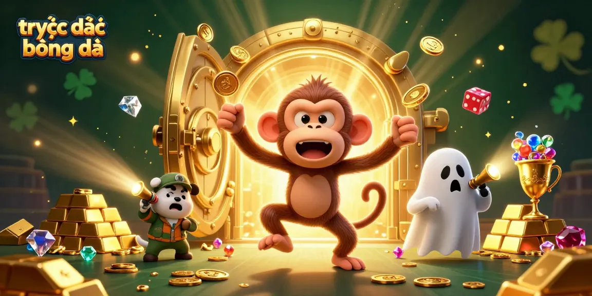 Watch trực tiếp bóng đá in action as a mischievous monkey juggles gold in a haunted casino scene.