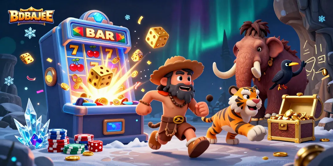 BDBAJEE features a dynamic casino scene with colorful games and characters celebrating jackpots.