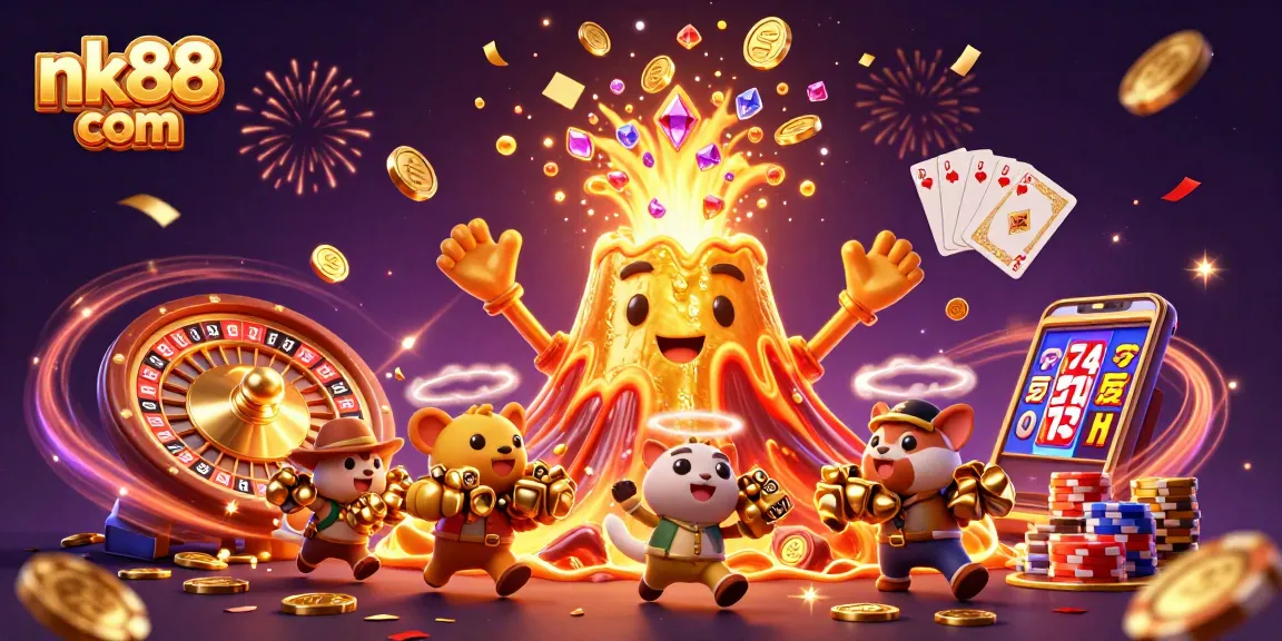 Spin and win with nk88 com: Enjoy vibrant casino thrills and treasure in this dynamic scene!