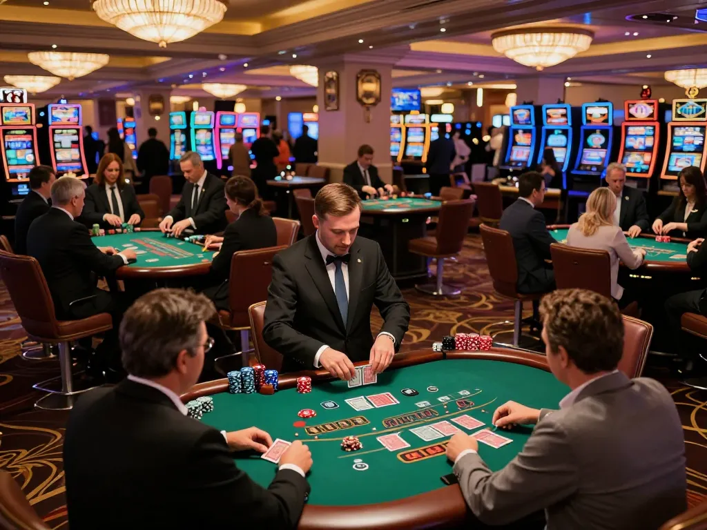Experience the thrill at 79KING blackjack tables with players actively strategizing their next bets.