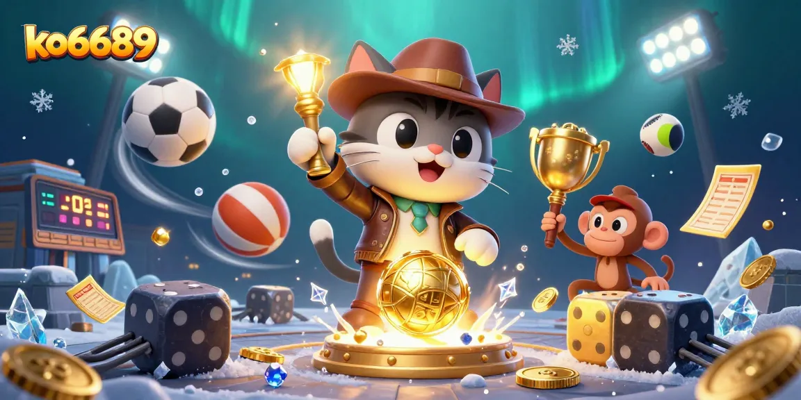 Engage with ko6689 as the explorer cat discovers a casino artifact amidst thrilling sports elements.