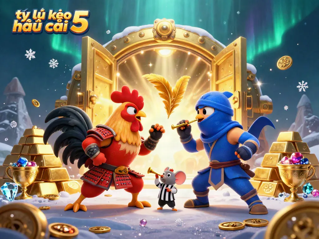 Engage with the thrilling fight between samurai and ninja roosters in tỷ lệ kèo nhà cái 5's dynamic gambling world.