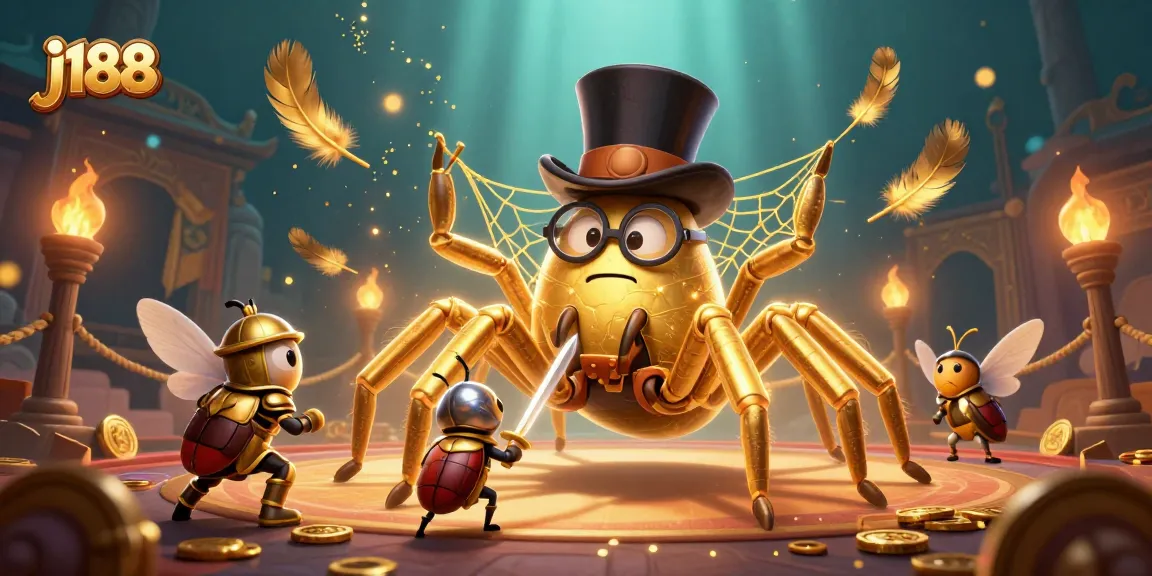 Engage with thrilling j188 casino action featuring a brave beetle knight and a golden tarantula.
