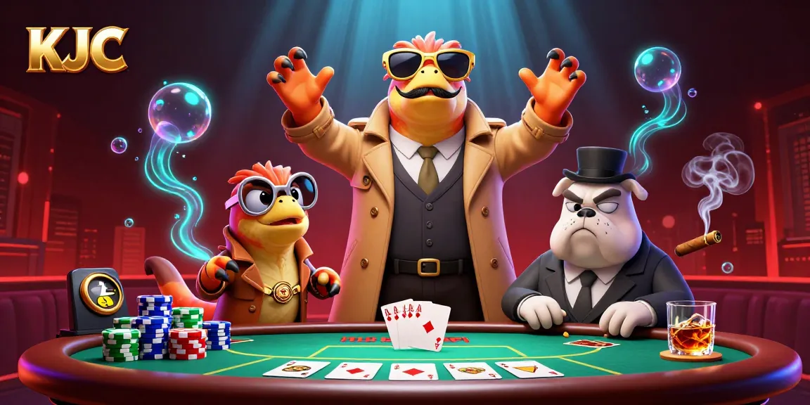 KJC stands out as raptors cleverly disguised, gaining entry to a vibrant casino scene.