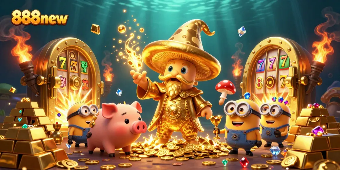Spin the reels and win at 888new's vibrant golden gaming realm full of treasures!
