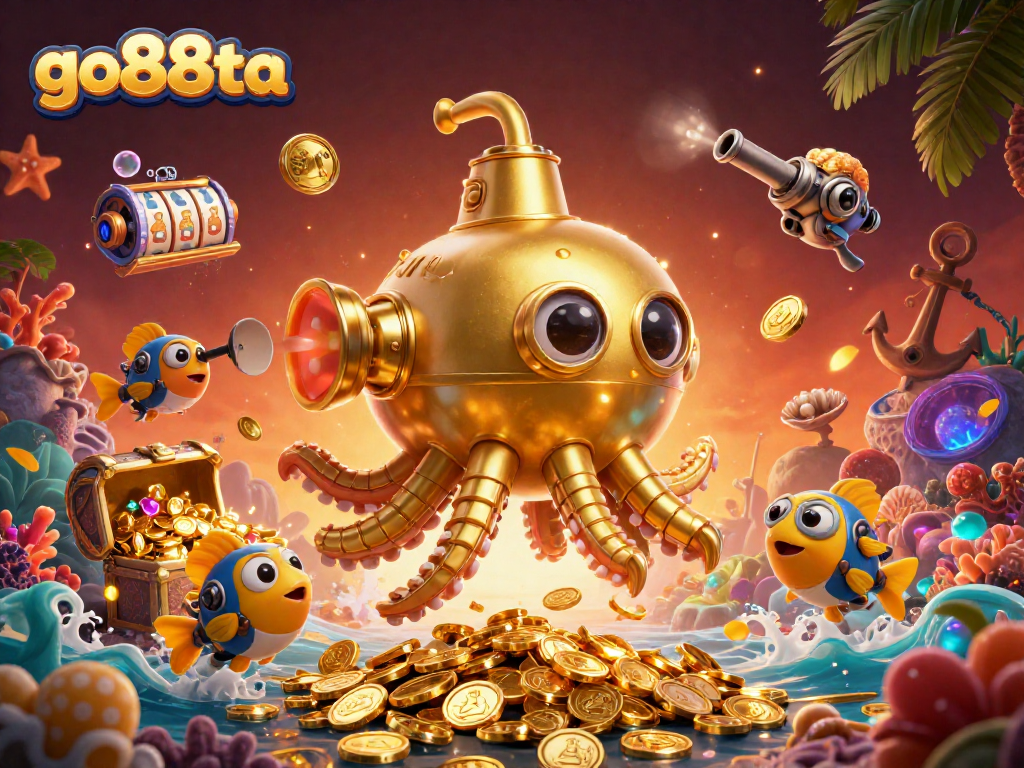 Engage with go88ta through a vibrant casino-themed underwater adventure.