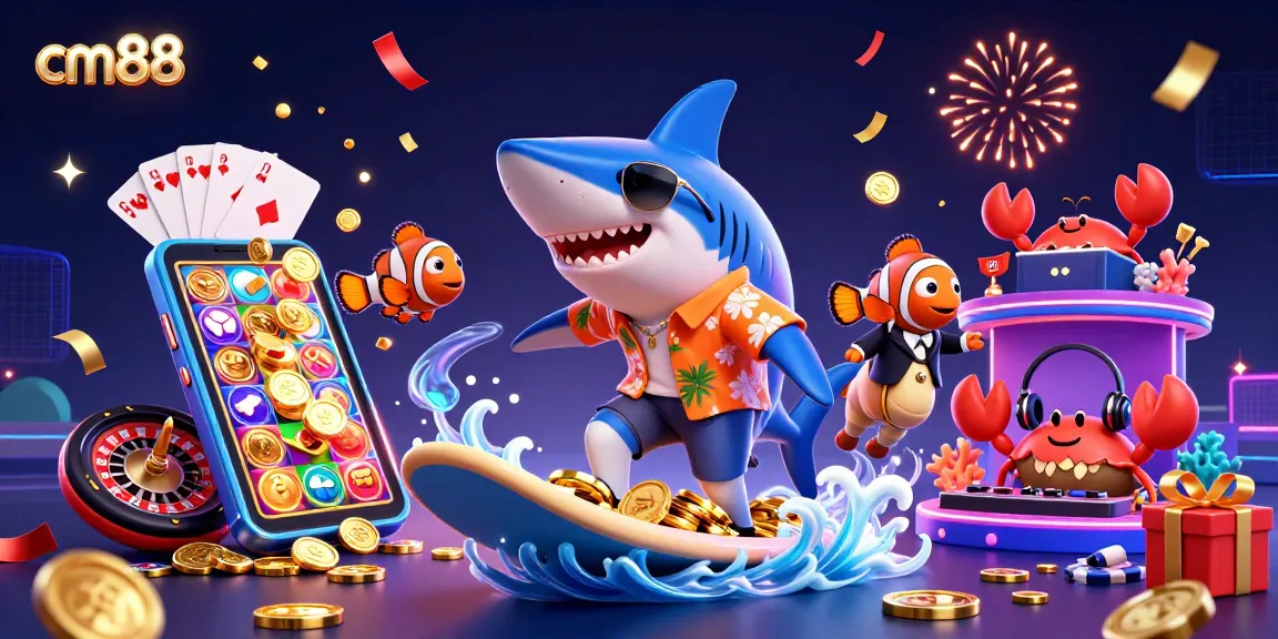 Experience exciting gaming action with cm88 featuring vibrant characters and casino elements.