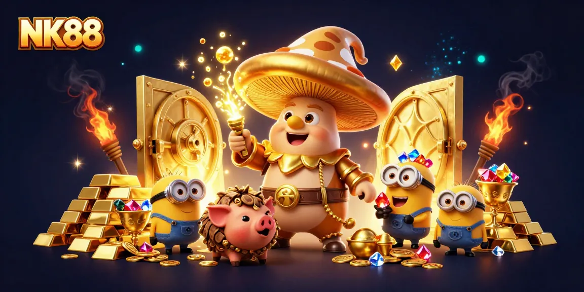 Join NK88 for thrilling treasure hunts and wins with magical elements and gold treasures.