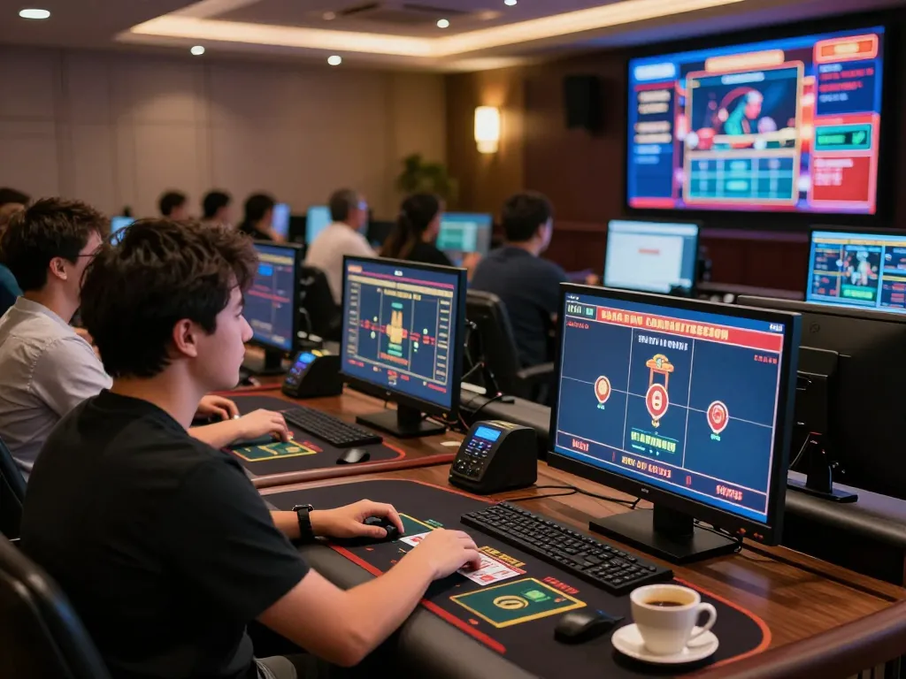 Players enjoying live dealer games on the G28 platform in a stylish online casino setup