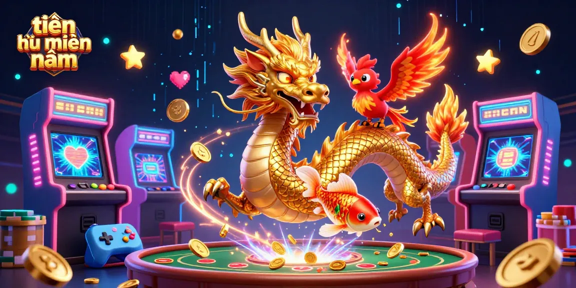 Experience intense gameplay with tiến lên miền nam, featuring vibrant characters and casino elements