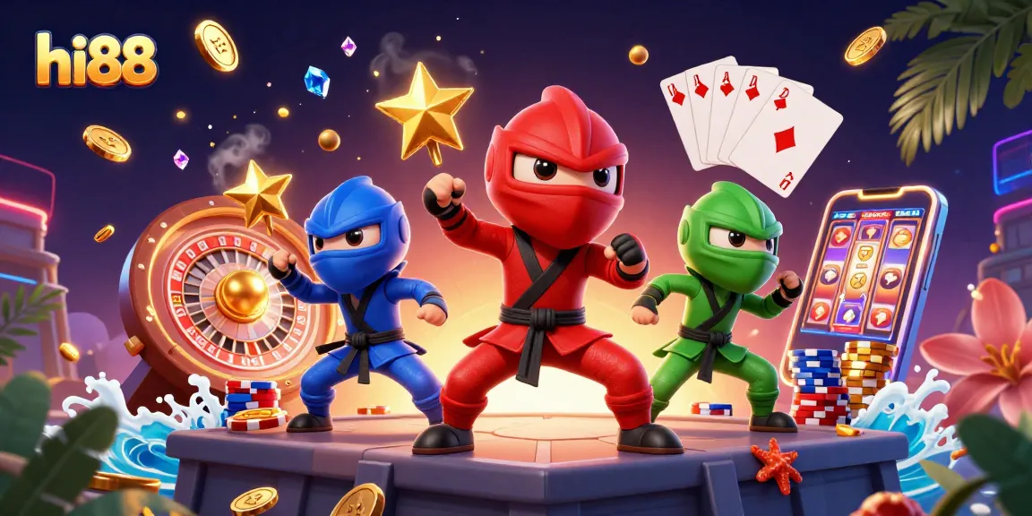 Experience thrilling gameplay at hi88 with dynamic 3D characters and vibrant casino elements.