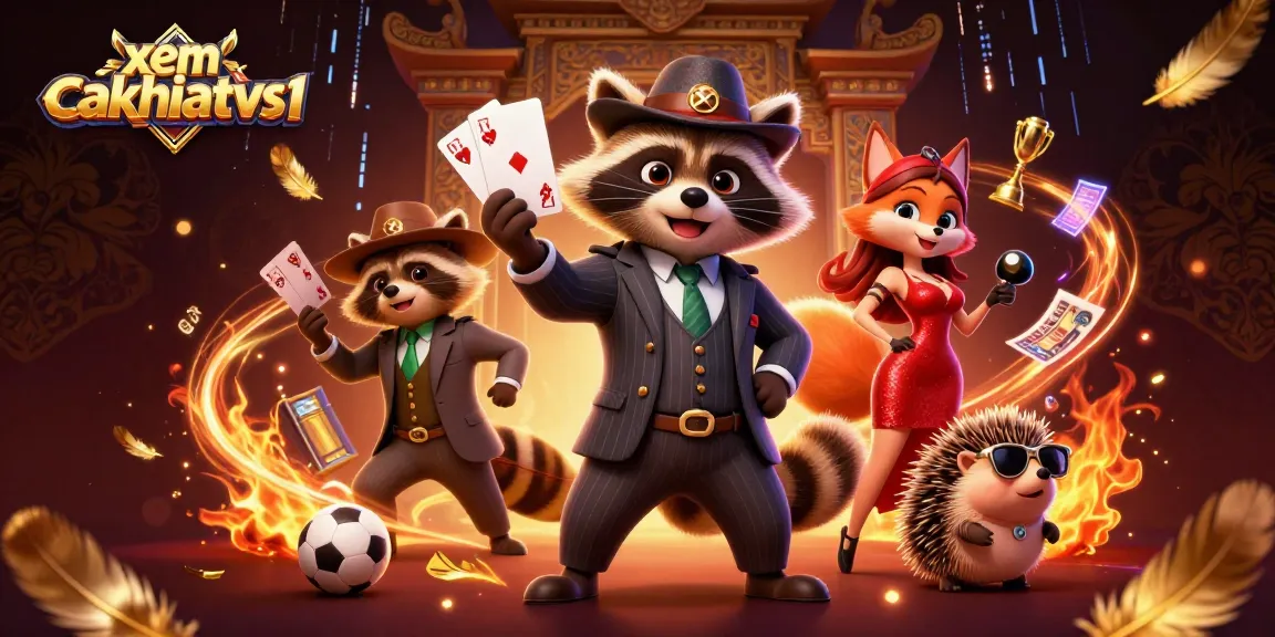 Bet on xem cakhiatvs1 for thrilling sports betting action with charismatic characters in 3D illustration.