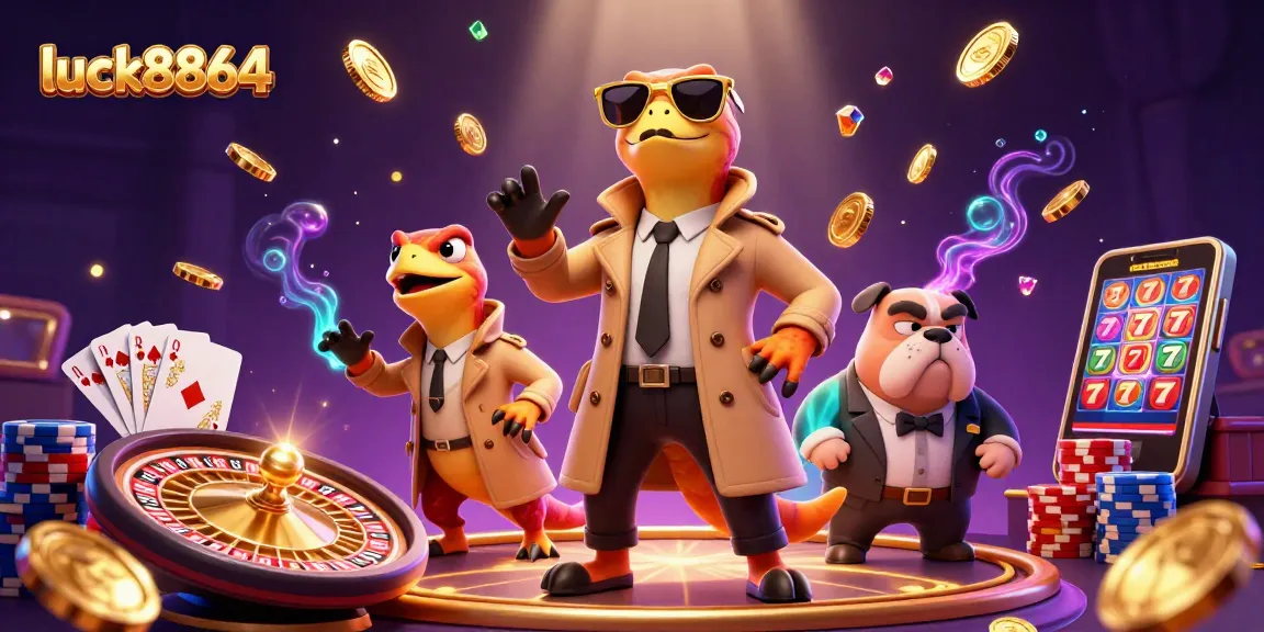 Experience excitement at luck8864 casino as raptors enter with golden coins and vibrant game elements.
