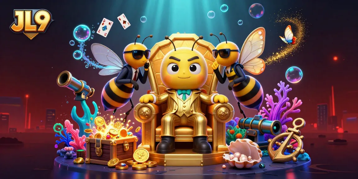 JL9 engages players with thrilling underwater adventures and gambling excitement in a vibrant casino scene.