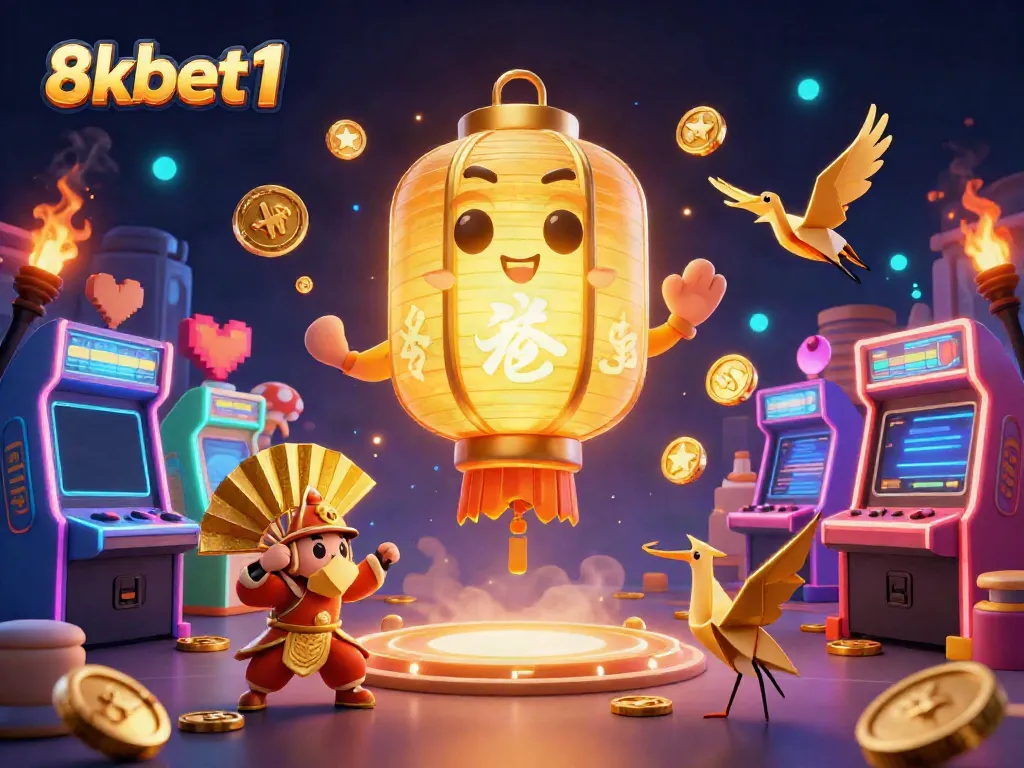Experience the thrill at 8xbet1 with vibrant characters and engaging casino elements.