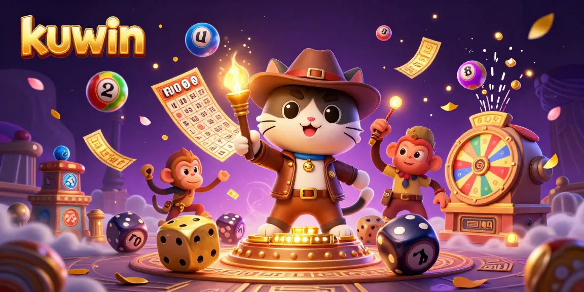 Kuwin's immersive adventure with a cartoon cat archaeologist finding a golden artifact amid casino thrills.