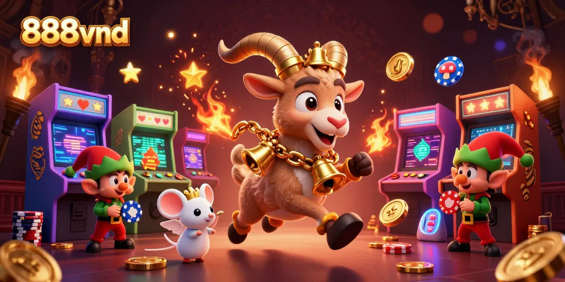 Engage in thrilling gameplay at 888vnd with festive characters and dynamic casino elements.