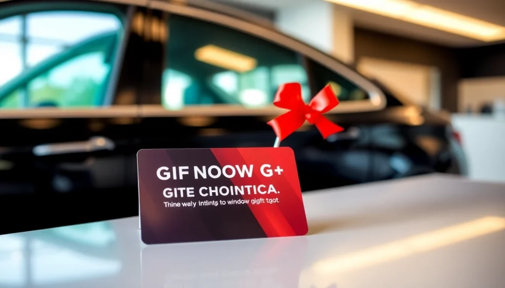 Giving a window tint gift card as the perfect present for car enthusiasts.