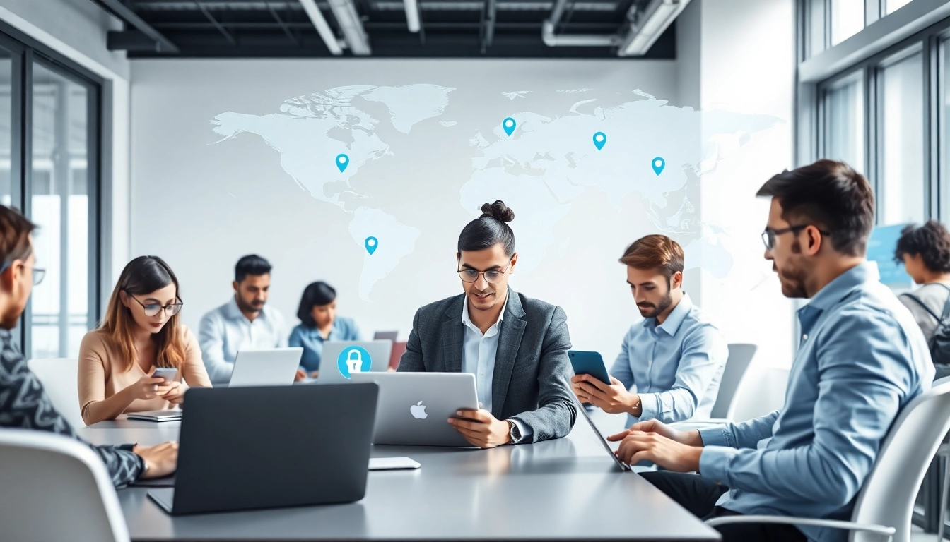 快连官网 showcases professionals enjoying secure internet access with VPN technology.