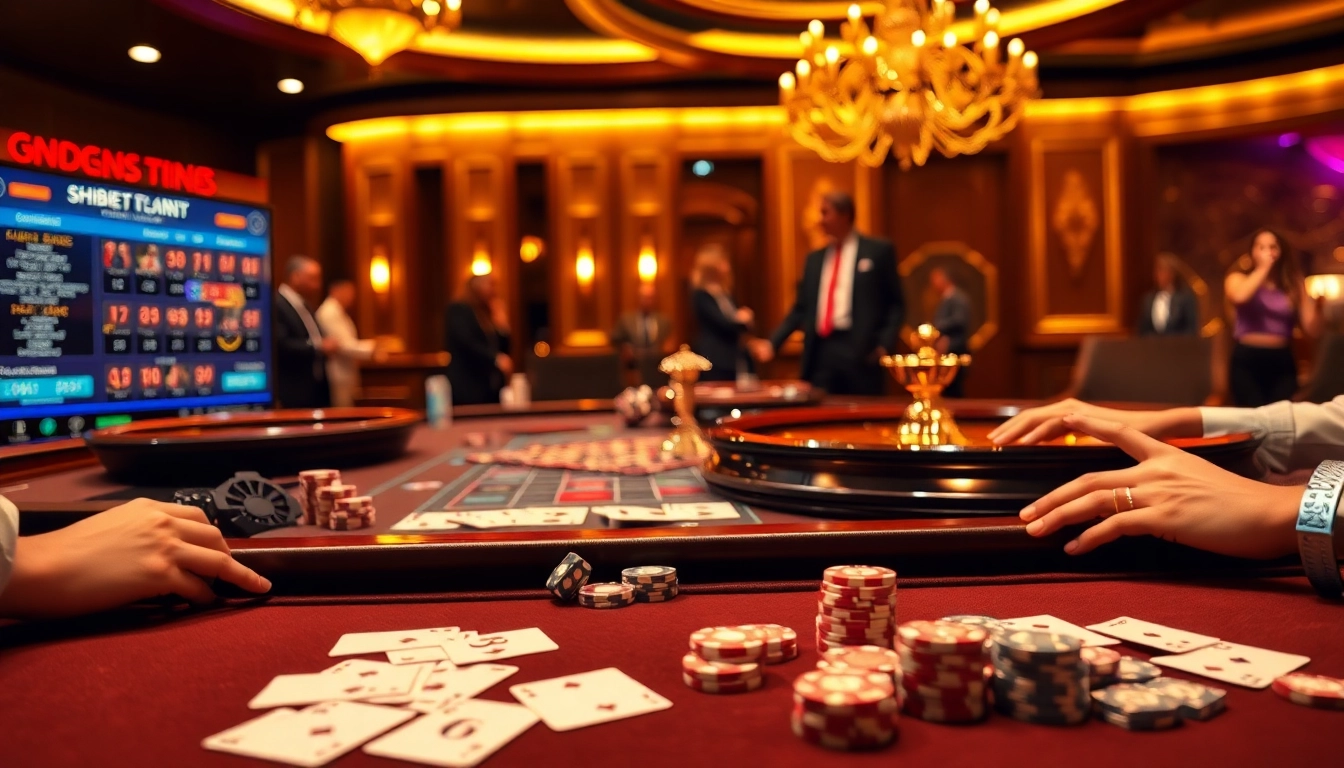 Experience the thrill of shbet gaming with vibrant casino tables and exciting betting activities.
