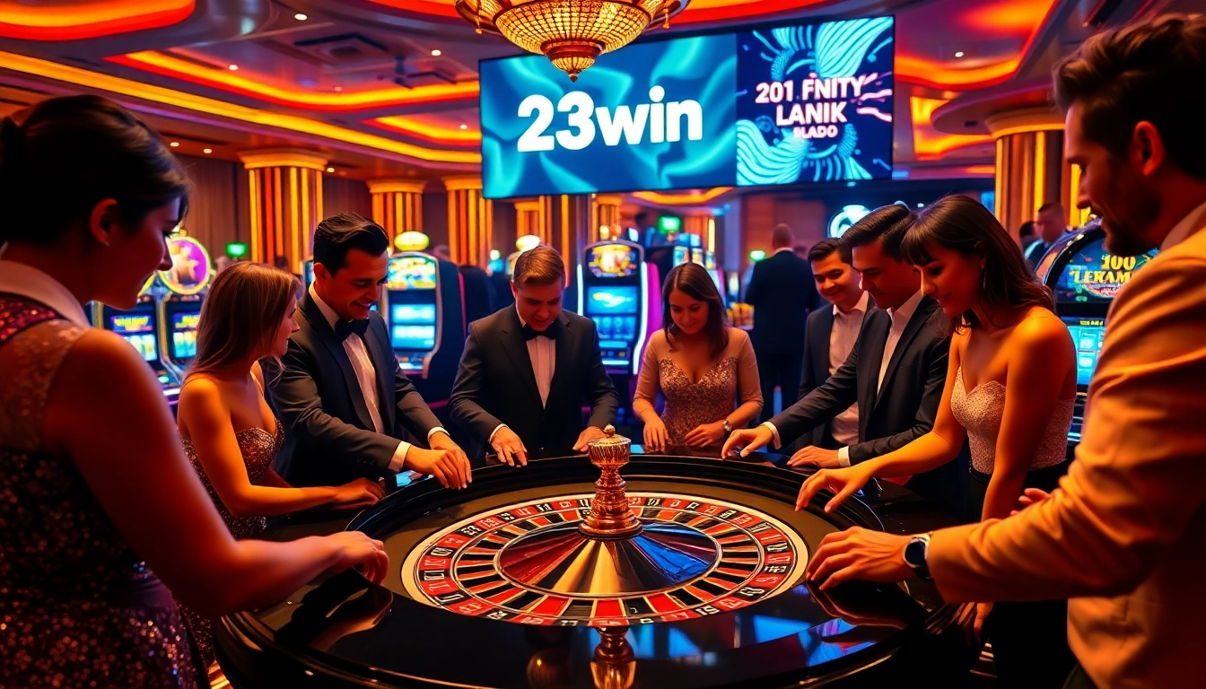 Players engaging in thrilling gambling action at the 23win roulette table.