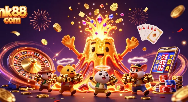 Spin and win with nk88 com: Enjoy vibrant casino thrills and treasure in this dynamic scene!